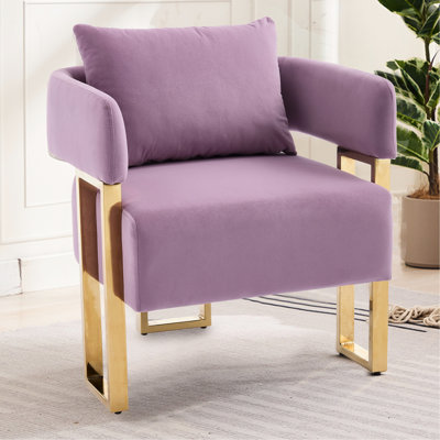 Chaise en velours avec pieds en métal doré pour le bureau et le vestiaire, coussin à rebond élevé, lignes lisses, velours, fauteuil d'appoint à 1 siège, salle de réception, bureau, lignes, sièges confortables