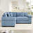 Oversized Cloud Modular Sectional Couch, Convertible Design With Extra-Wide Armrests And 10 Throw Pillows, Premium Corduroy Fabric For Living Rooms-287828325-287828327