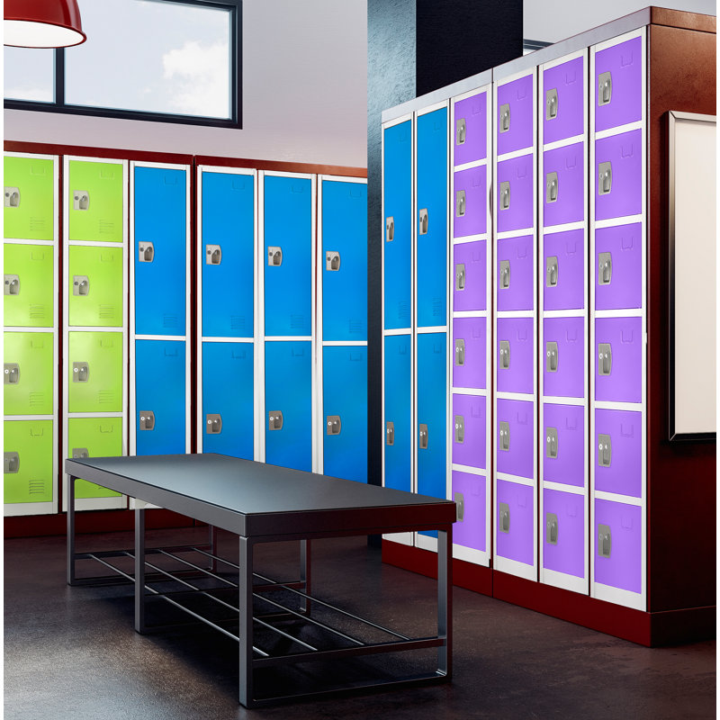 12'' Wide Purple Steel 6-Tier Office Locker