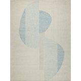 Mikura Hand Tufted New Zealand Wool Blue Area Rug