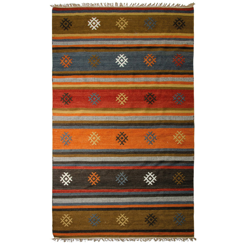 Strozier Striped Hand Woven Area Rug, Rectangle 120 x 180cm