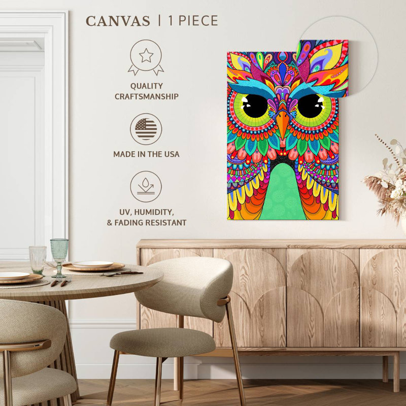 Brampt Rainbow Hoot, 51" H x 34" W