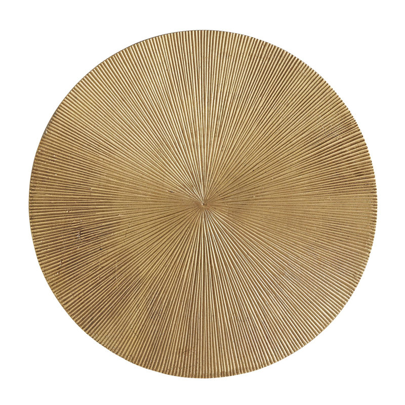 Otelia End Table, Vintage Brass