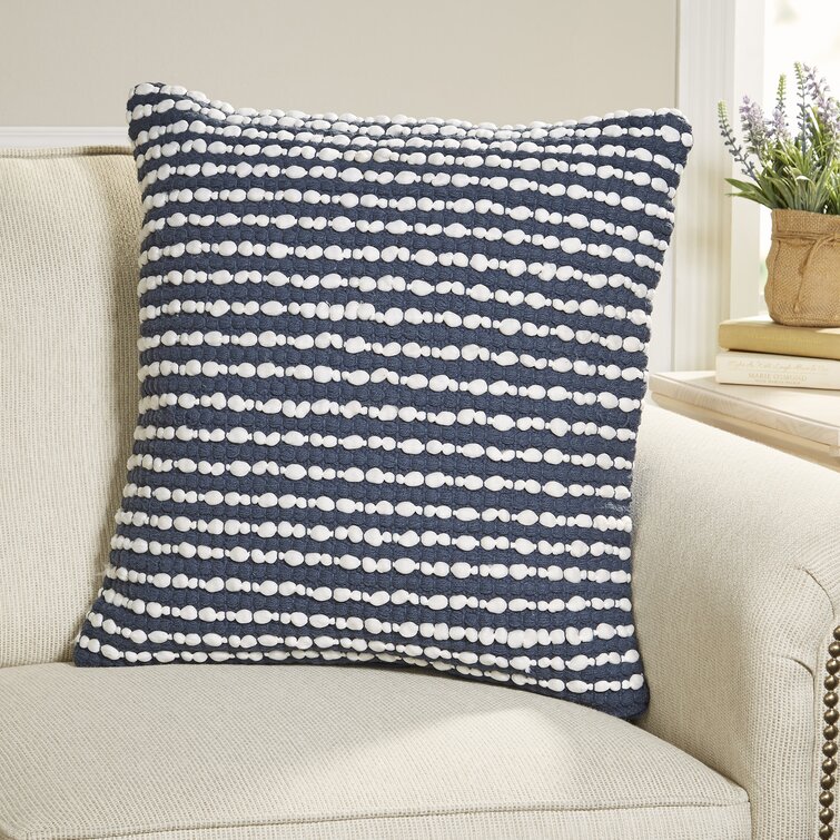 Tappahannock Square Pillow Cover (Set of 2) Dovecove Color: Navy, Size: 20 H x 20 W