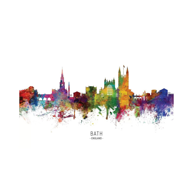 Bath England Skyline by Michael Tompsett - Wrapped Canvas Print, 20.32 cm H x 30.48 cm W