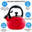 Chantal Button 1.8 Quarts Carbon Steel Whistling Stovetop Teakettle-422439285