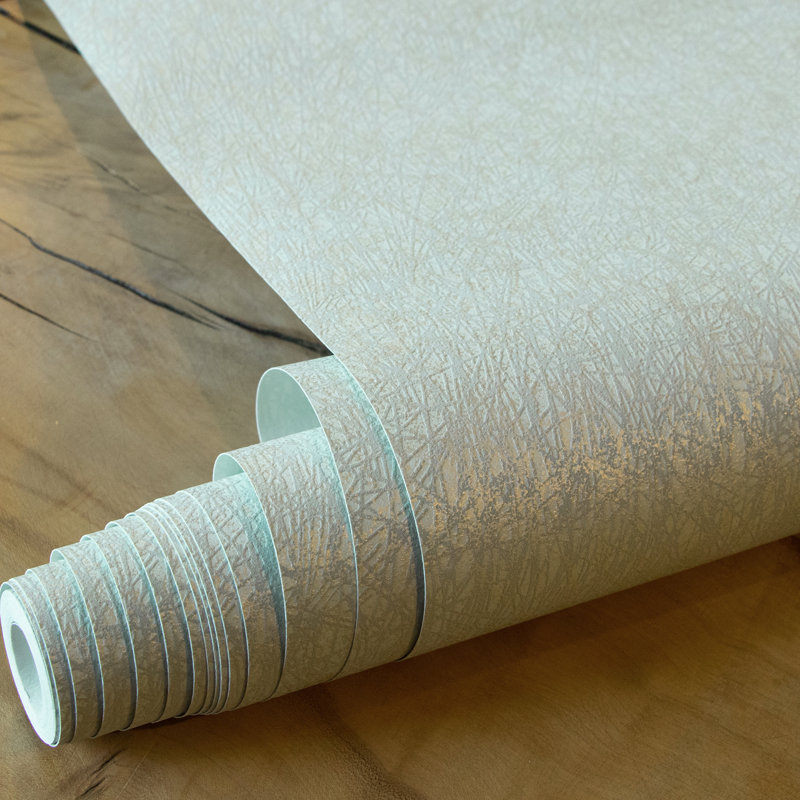 Slow Living Metallic Abstract Texture Wallpaper Roll, Frost Mint