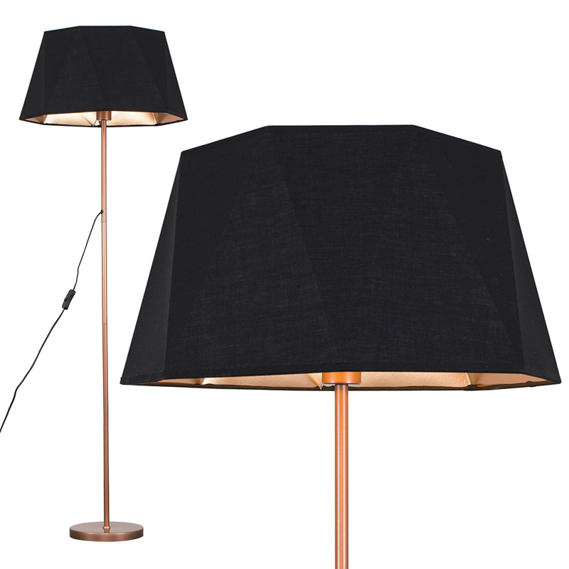 Bekbele 149cm Traditional Floor Lamp, No, Copper
