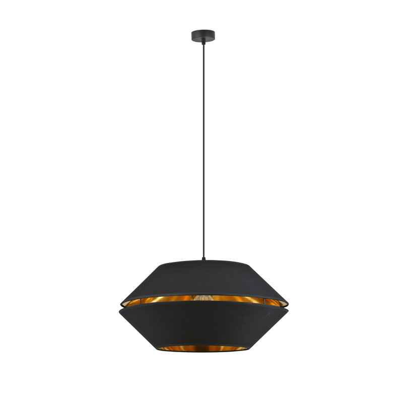 Adreian 1 - Light Steel Unique/Statement Pendant, Black/Gold