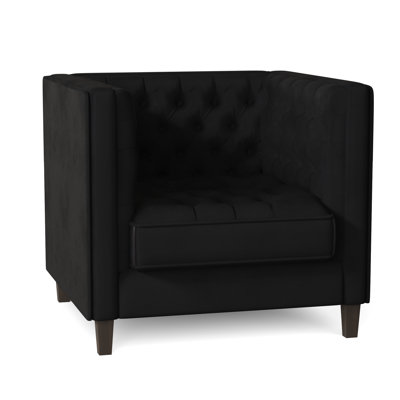 Fauteuil capitonné large de 36 po Jess