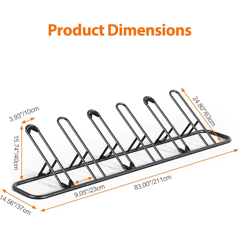 Support de vélo de plancher pour le garage, support de rangement de vélo intérieur et extérieur, support de vélo