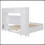 Lit double en bois avec armoire tout-en-un, tablette et prises, lit gigogne simple-773941220