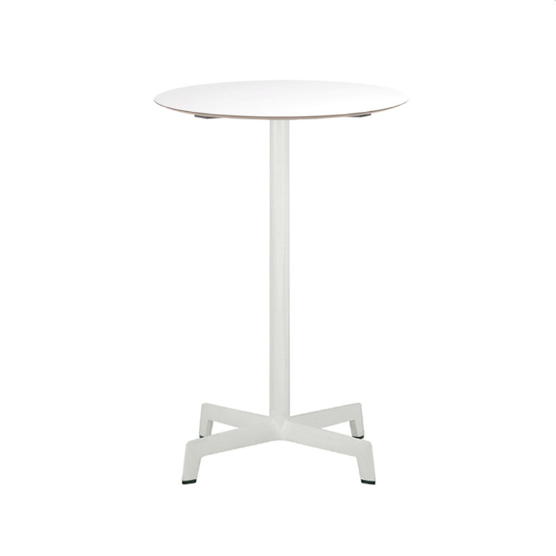 Sputnik Round Dining Table, 23.62" W x 23.62" L, Bar Table (42.91" Height), White