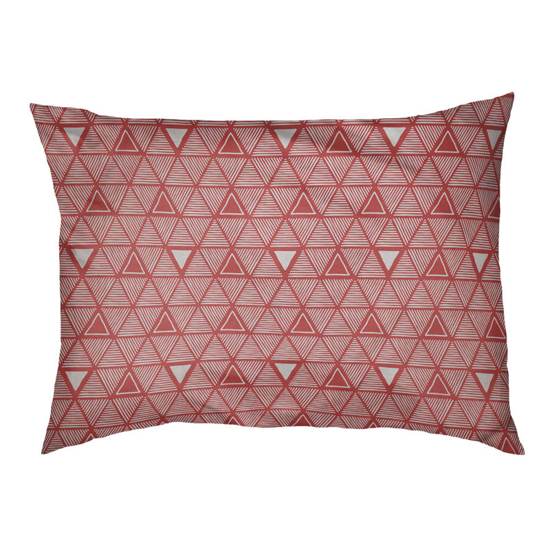 Coussin pour chien Chen, Petit (l 28 po x P 6 po x H 18 po), Rouge/blanc