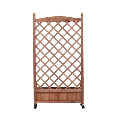 Lit de jardin surélevé avec treillis - paquet de 2 - jardinière en bois pour l'extérieur et support pour plante 30 couches