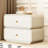 360° Rotating Nightstand With Drawers - Modern Bedside Table With Leather Top & Solid Wood Frame, 2-drawer Storage For Bedroom Or Entryway, White