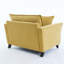 Fauteuil surdimensionné de 46,9 po, tissu chenille, fauteuil confortable et demi-canapé simple avec coussin pour le salon, bureau, jaune-131608207-131608209
