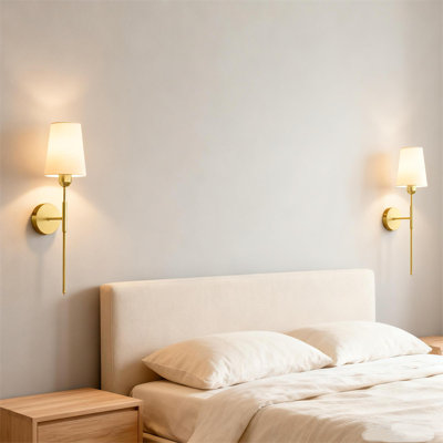 5200mAH Battery Wall Sconce Set Of 2,gold Wireless Wall Sconce With Dimmable Detachable Bulbs And Remote, 10 Colors Rechargeable Sconces Decor For Bedroom Living Room Hallway