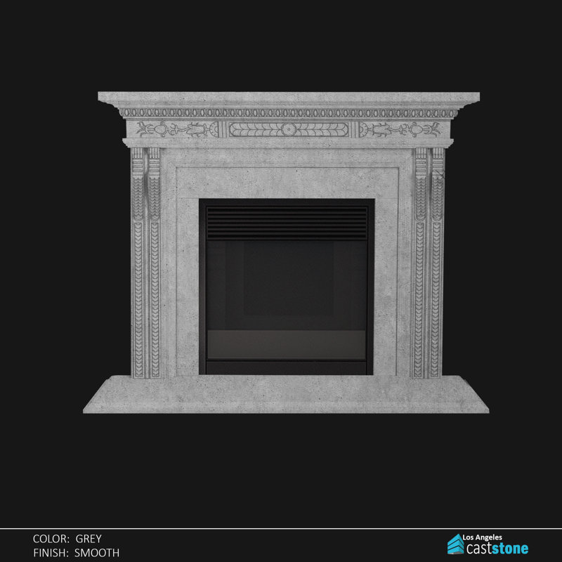 Ferona Fireplace Surround, Gray Smooth