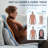 Mynt Foldable Back Massager, Massage Chair Pad with Heat Function and Adjustable Lumbar Support,FSA HSA Eligible Rolling Chair Massager with Heat for Back, Flexible Massage Chair Pad