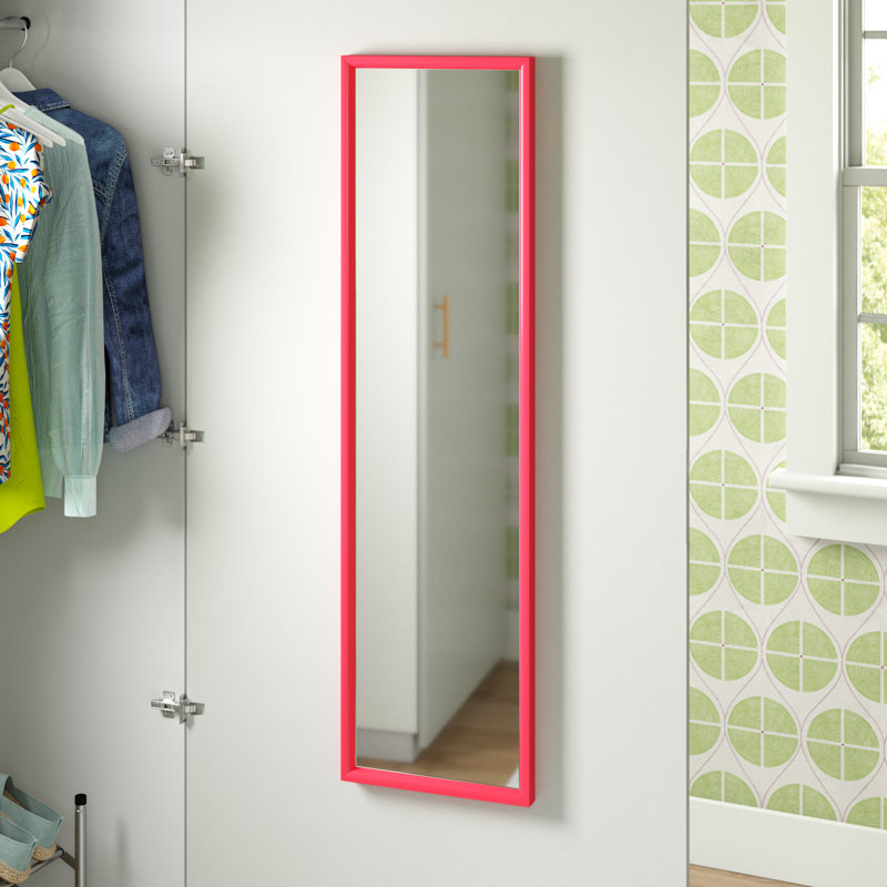 Overdoor Full Length Mirror, Pink