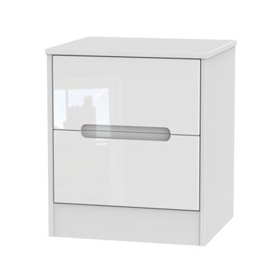 Fully Assembled Vernon 2 Drawer Bedside Table