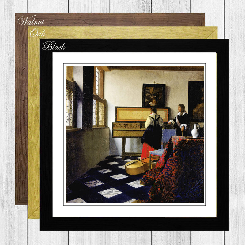 Johannes Vermeer - Single Picture Frame Painting, Walnut