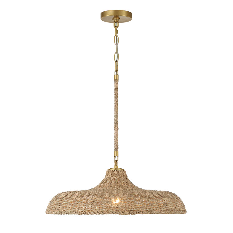 Luminaire suspendu doré doux 1 lumière Caliban