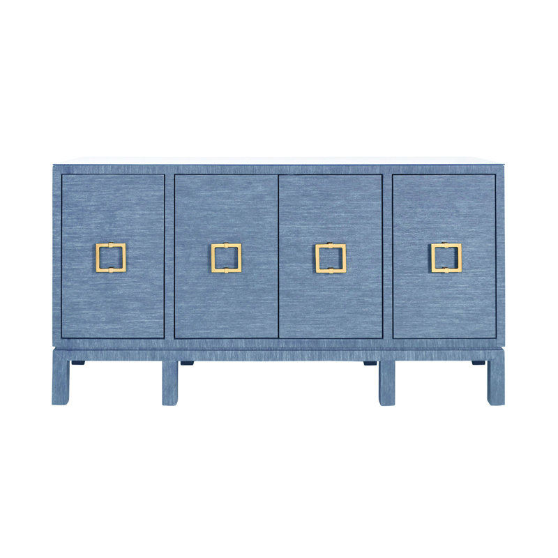 Effie 62'' W Buffet, Blue Dyed Grasscloth