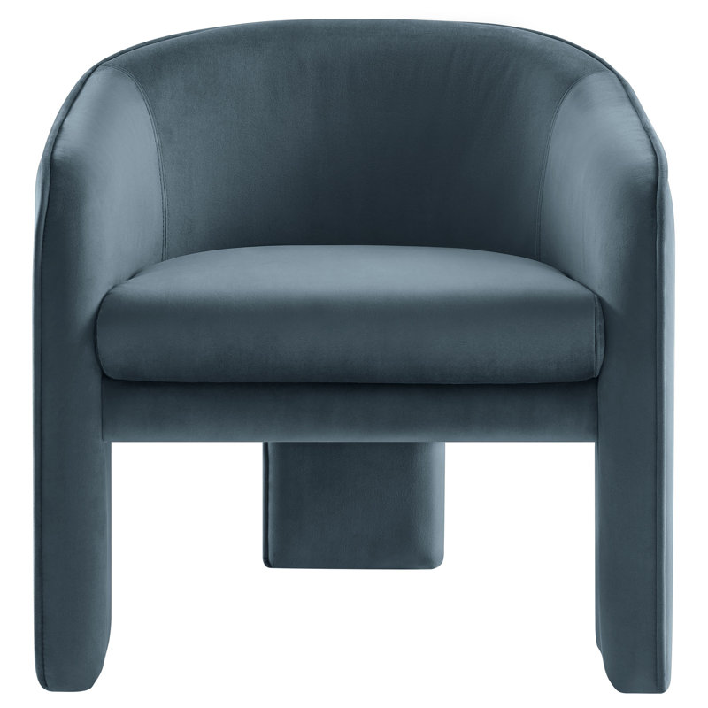 Fauteuil d'appoint Greer Performance, Velours bleu cadet