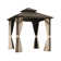 8 Ft. W x 8 Ft. D Aluminum Patio  Bronze Gazebo Double Roof with Curtains & Netting