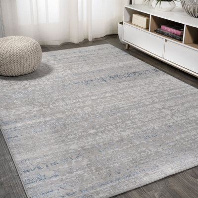 Bloomington Modern Strie' Gray/Blue Rug