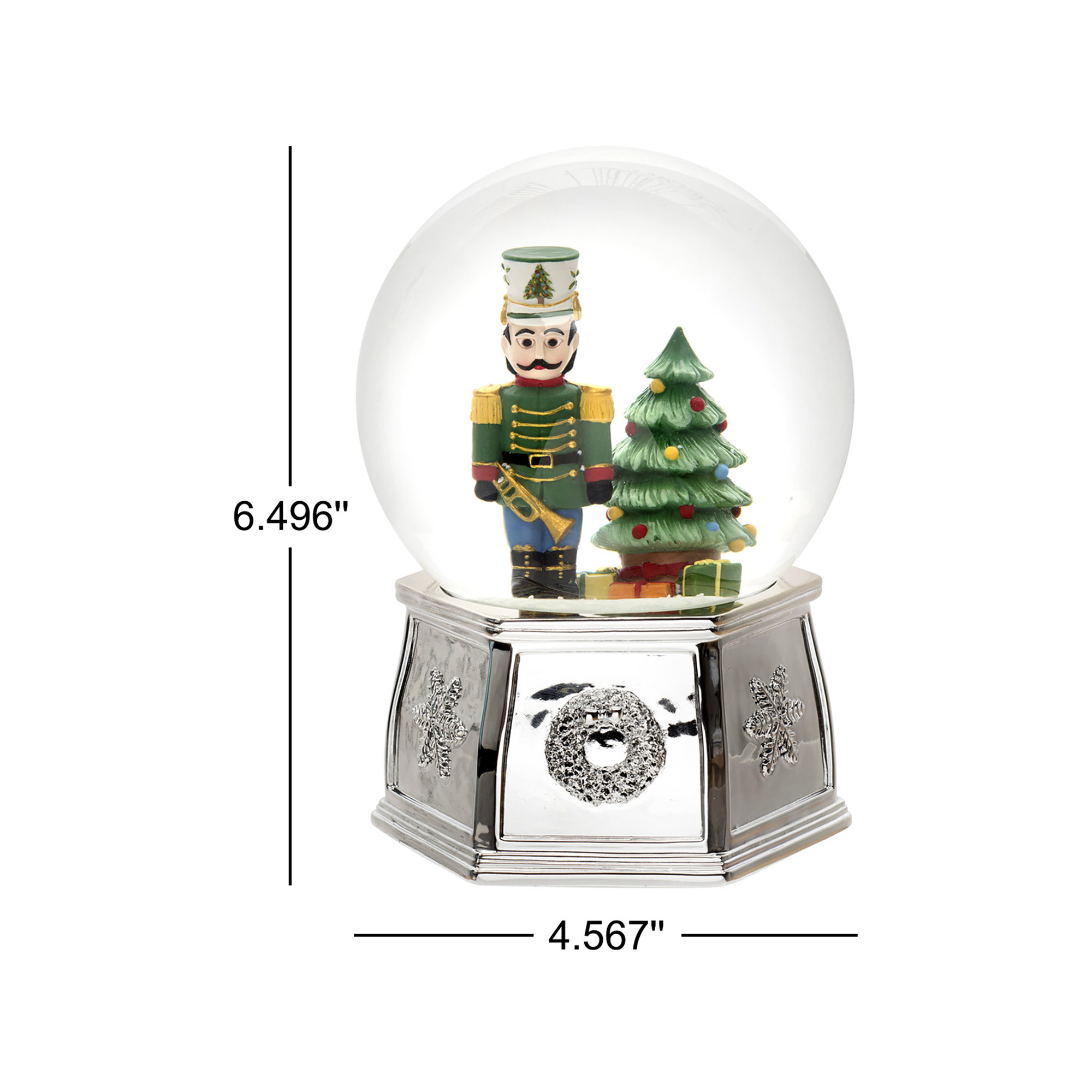 Spode Christmas Tree Nutcracker Snowglobe Music 6.5