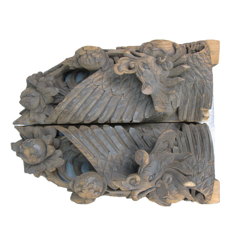 Asian Classic 2 Piece Carvings Sculpture Set