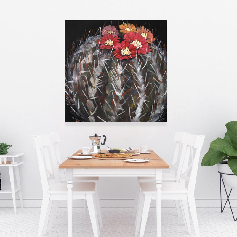 Cactus en fleur Mammillaria - Cactus corail, H 36 po x l 36 po