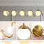 5-Lights Modern Pendant Light, Glass Globe Hanging Lighting Kitchen Island-188414608