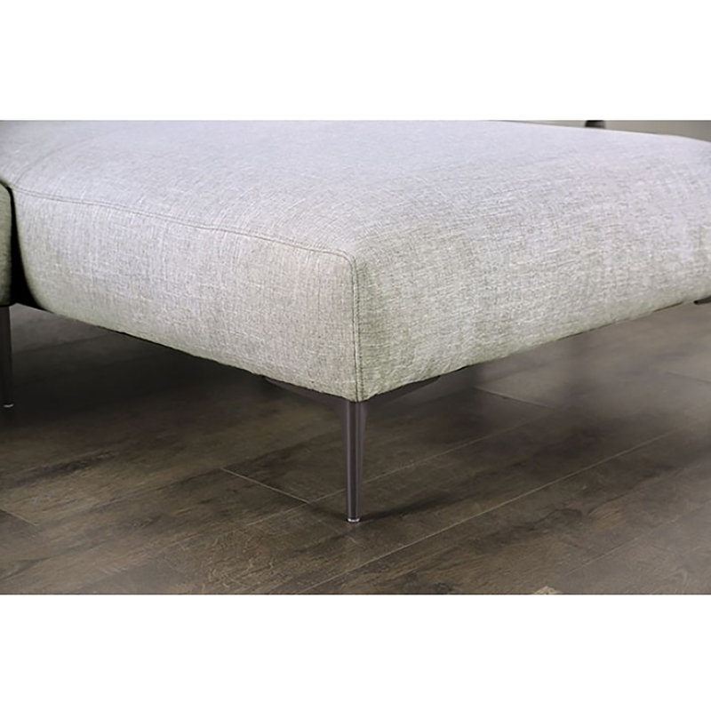 Canapé modulaire Fryee, Accoudoir à droite (vu de face), Coton gris pâle