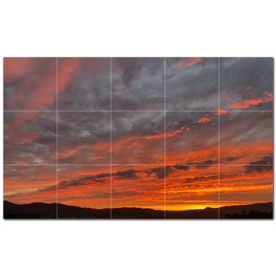 Coucher de soleil photo 4,25 x 4,25