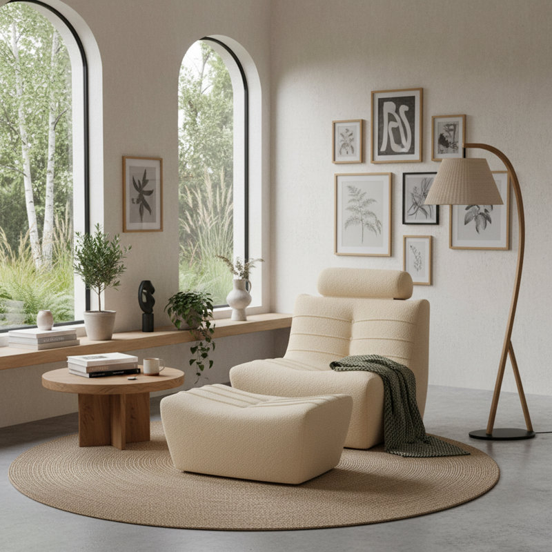 Suvetha Upholstered Accent Chair, Beige