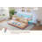 Twin Daybed With Trundle, Day Bed With Charging Station & LED Lights-1992799270