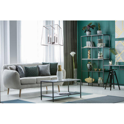 Lustre carré / rectangulaire à 4 lumières à intensité variable Yoshani