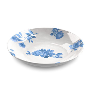 Bohannan Cottage Blue Floral Low Bowl, 23cm/ 1005 Oz.