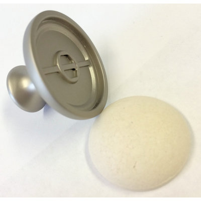 (Paquet de 5) Base de bouton de commande non assemblée et insert en céramique - 34 mm
