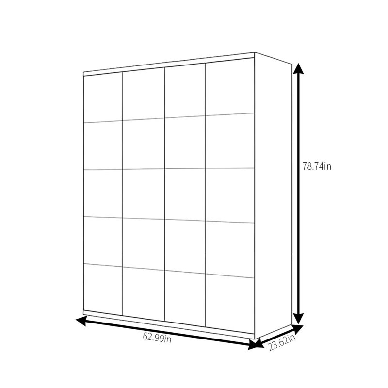 Manzano, H 78,74 po x l 62,99 po x P 23,62 po