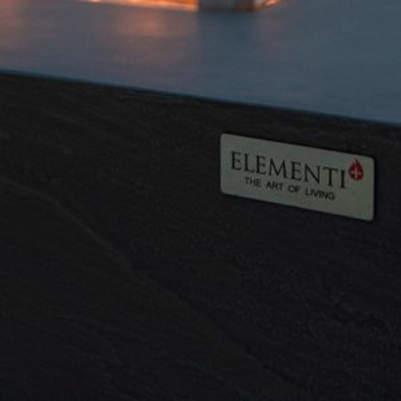Capertree 40" Liquid Sandstone Fire Table, Propane, Black