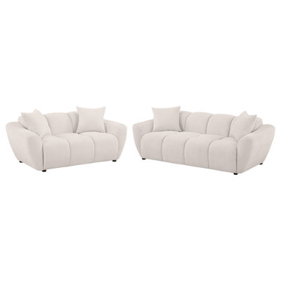 Tampa Greige 2-piece Sofa Set