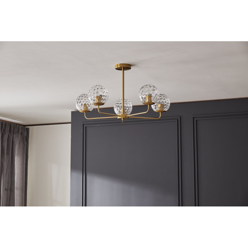 Moonya Glass Semi Flush Mount
