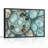 Teal and Rust Abstract Cellular Structure Pattern Canvas Wall Art-1902122714