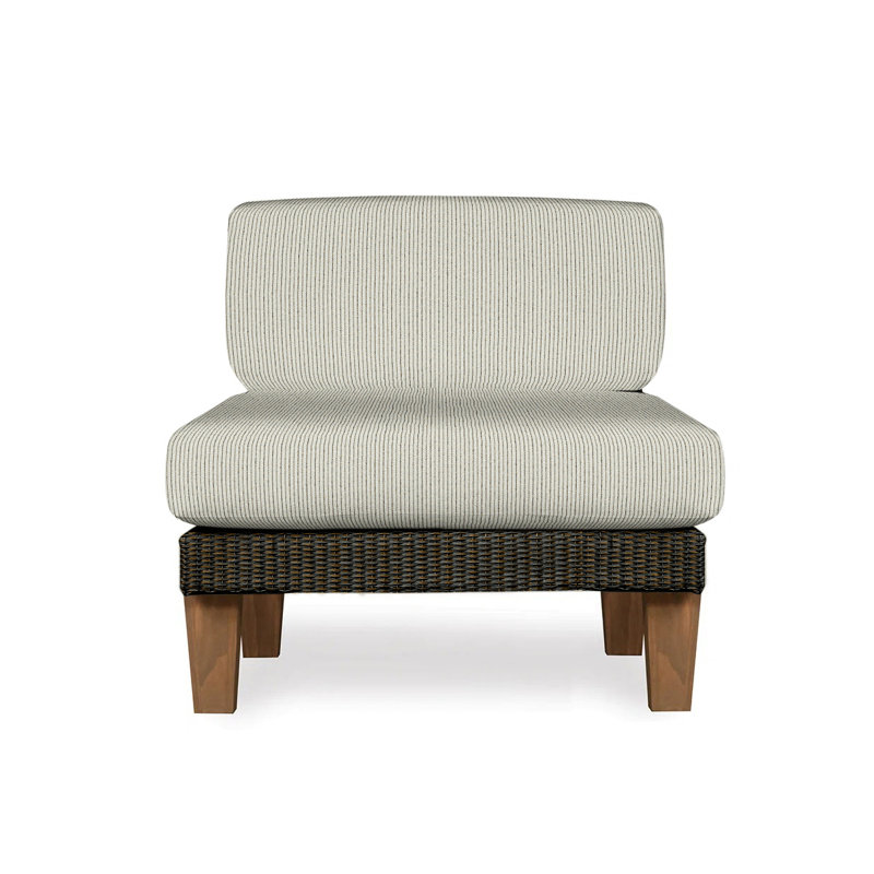 Catalina Outdoor Teak Lounge Chair, Mink, Demo Oatmeal