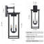 (Same As W1340119951/L1013) 26"(H) 1Ps Modern Outdoor Wall Lanterns With Black Metal Frame And Clear Glass, 4 E12 Bulb Socket, Weatherproof Wall Sconces For Porch, Garden, Patio (No Bulbs)